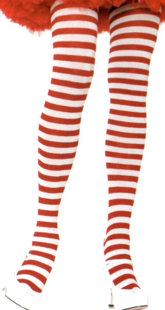 Tights Striped Red and White - Candy's Costume Shop