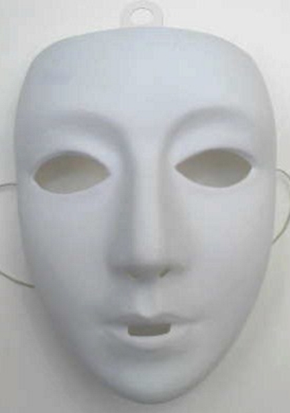 Neutral Female Mask White - Candy's Costume Shop