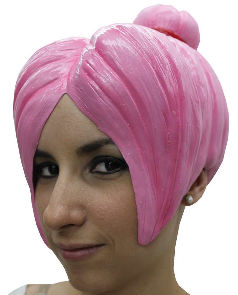 Rubber Pink Wig