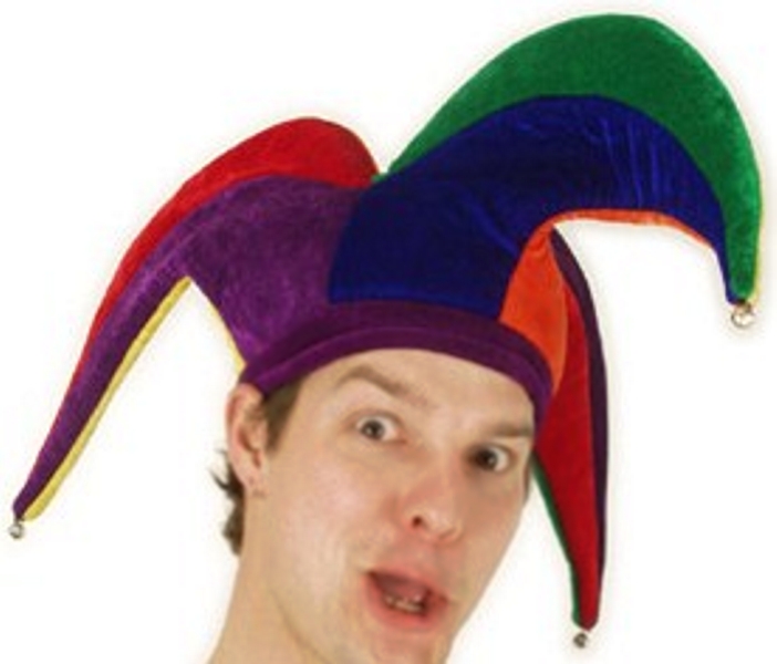Multi colour Jester Hat Candy's Costume Shop