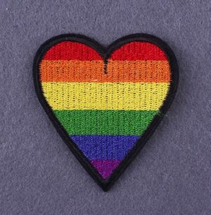 Rainbow Heart Iron on Patch