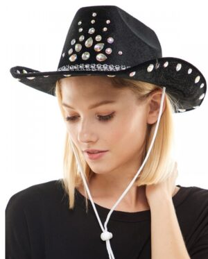 Rhinestone Cowboy Hat Black