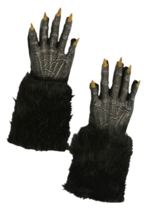 Werewolf Gloves Adult: Black