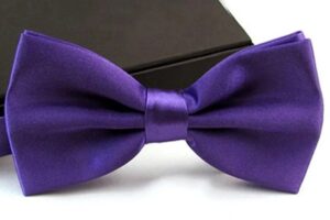Satin Bow Tie Purple