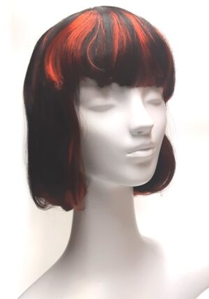 Peggy Black and Red Streaked