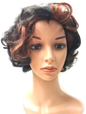 Charlotte Tinted Black Wig with Brown Tints