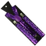 Sequin Suspenders Purple