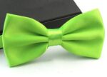 Satin Bow Tie Florescent Green