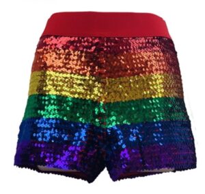 Rainbow Sequin Shorts