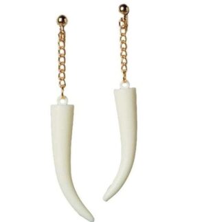 Cavewoman Tooth Earrings