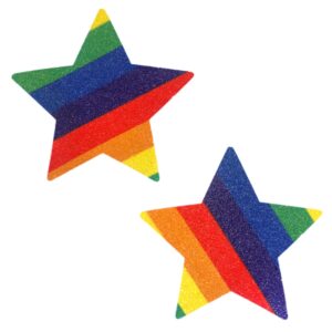 Glitter Pride Star Nipple Pasties.